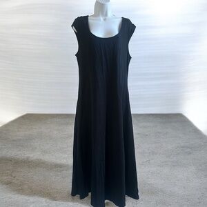 OLD NAVY Black Sleeveless Scoop Neck Midi Dress